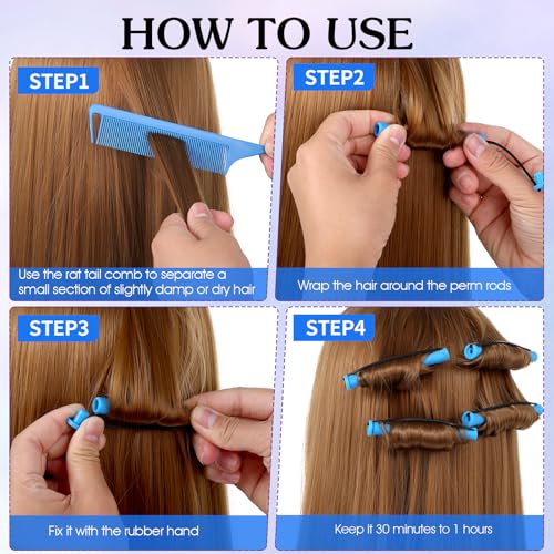 Bremorou 20 Pcs Small Perm Rods for Short Hair - DIY Curling Tools