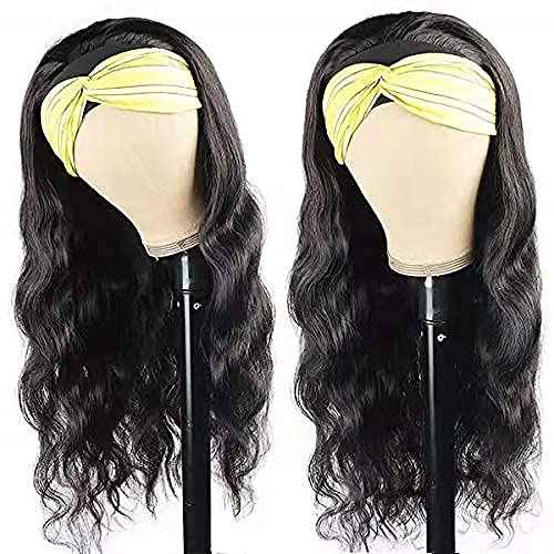 higher Body Wave Headband Human Hair Wig 20 Inch Glueless None Lace Front Wig Brazilian Virgin Hair Wear and Go Wigs for Black Women 150% Density Wigs Natural Color