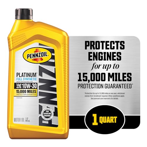 Pennzoil Platinum Full Synthetic 10W-30 Gasoline Engine Oil, 1 Quart