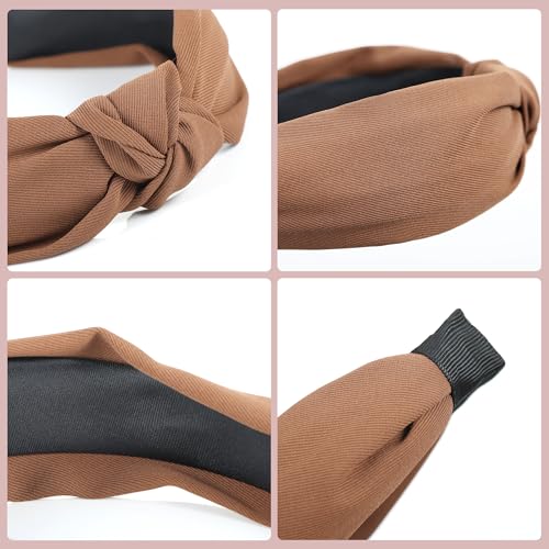 Knotted Headbands for Women, 9-Piece Set with Leopard Print