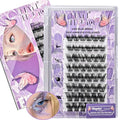 MayIFindYou New 2024 Self Adhesive Eyelashes 48Pcs Reusable Press On Lashes No Glue Needed Self Adhesive Lash Clusters Pre-Glued Eyelashes DIY Lash Extension for Beginners (D-8-16MIX, A01 Ragdoll)