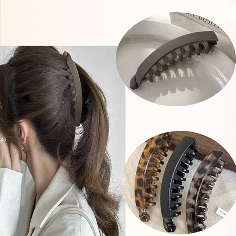 Banana Hair Clips for Women - 4 Pack Claw Clips