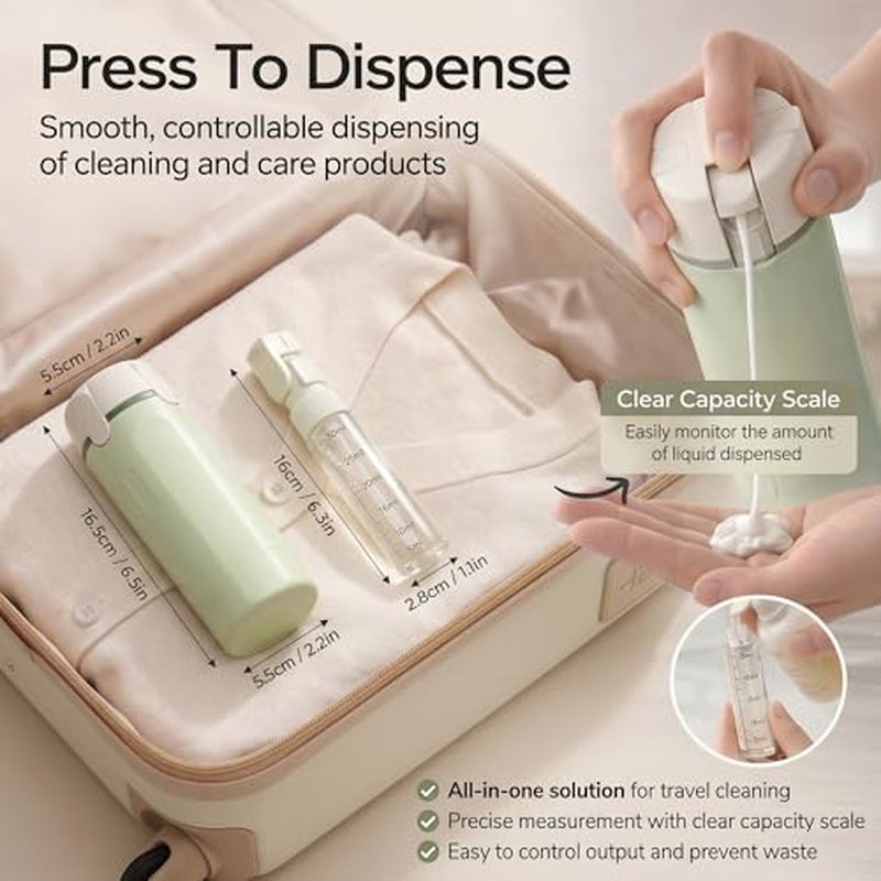 4-in-1 Travel Dispenser Bottle Set - Leak-Proof & Refillable