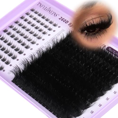 Fluffy Lash Clusters with Spikes 12-20MM D Curl Eyelash Extensions
