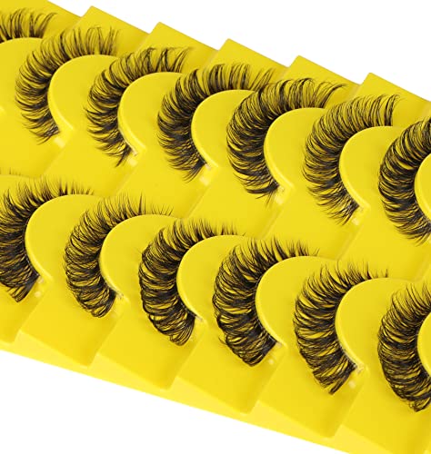 Russian Cat Eye Strip Lashes - D Curl Mink 3D