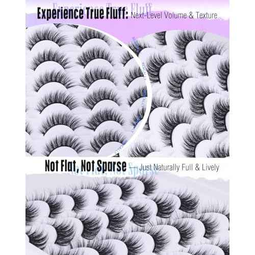 Newcally Lashes False Eyelashes Cat Eyes Wispy Natural Faux Mink Lashes 14 Pairs Pack Light Volume Short Fake Eye Lashes Multipack