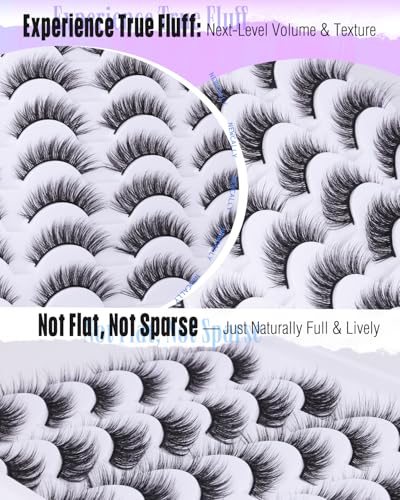 Newcally Wispy Faux Mink Lashes 14 Pairs Pack