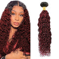 Kinky Curly Human Hair Bundle 28" - 1B99J Ombre Black Burgundy