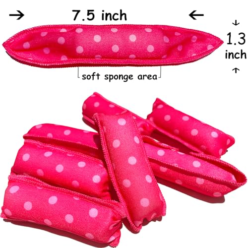 Aimin Soft Foam Heatless Hair Curlers - Overnight Sleep Rollers Set (Pink)