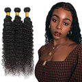 #1B Deep Wave Human Hair Bundles 14 16 18 Inch