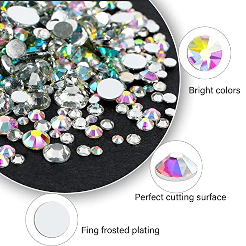 3348 Rhinestones Nail Art Kit with Glue & Tools