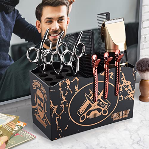 Noverlife Barber Scissors Holder Box, Professional Salon Hairdressing Scissors Rack Holder Storage Organizer for Hairstyling Combs Clips Brushes.