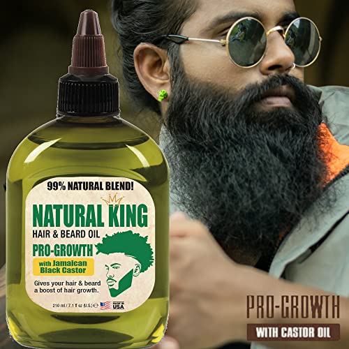 SFC Natural King Pro-Growth Hair & Beard Oil with Jamaican Black Castor Oil 7.1 oz.