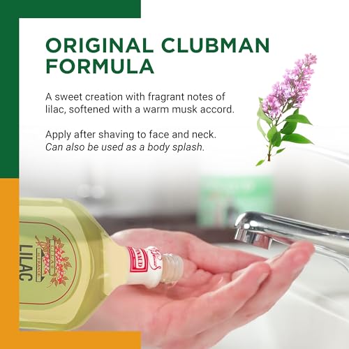 Clubman Pinaud Lilac Vegetal After Shave Lotion, Botanical Musk, 12 Fl Oz