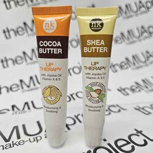 2 Pack Bundle of 1 Shea Butter Lip Therapy and 1 Cocoa Butter Lip Therapy for Moisturizing, Soothing and Nourishing your Dry and Chapped Lips