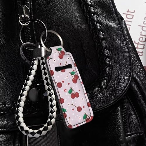 Neoprene Lipstick Holder Keychain for Lip Balm
