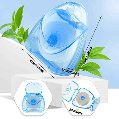 Patelai 200 Boxes Dental Floss Bulk Each 54 Yards/50 M Mint Waxed Mini Travel Size Tooth Floss Picks Pack Individually Wrapped for Adults Homeless Teeth and Gum Protection