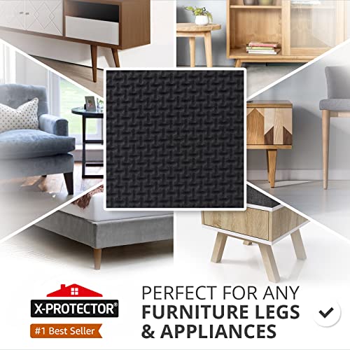 X-PROTECTOR Non Slip Furniture Pads – 12 Premium Furniture Grippers 3"! Best SelfAdhesive Rubber Feet Furniture Feet – Ideal Non Skid Furniture Pad Floor Protectors – Keep Furniture in Place!