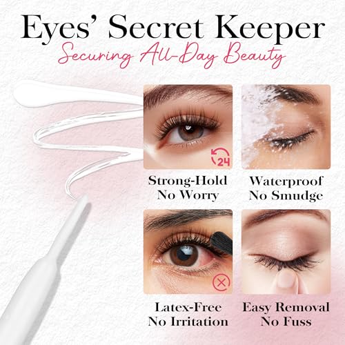 BEPHOLAN Latex Free Waterproof Eyelash Glue for Sensitive Eyes - 0.176 oz