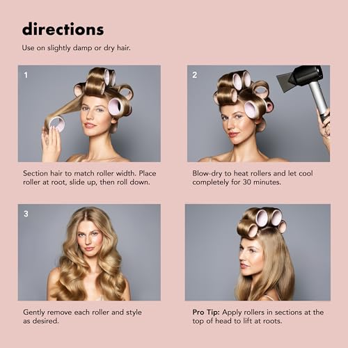 Ceramic Thermal Hair Rollers - 9 Pack for Volume & Shine