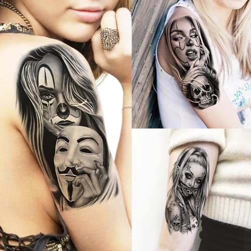 73 Sheets Chicano Temporary Tattoos For Women Men Adults
