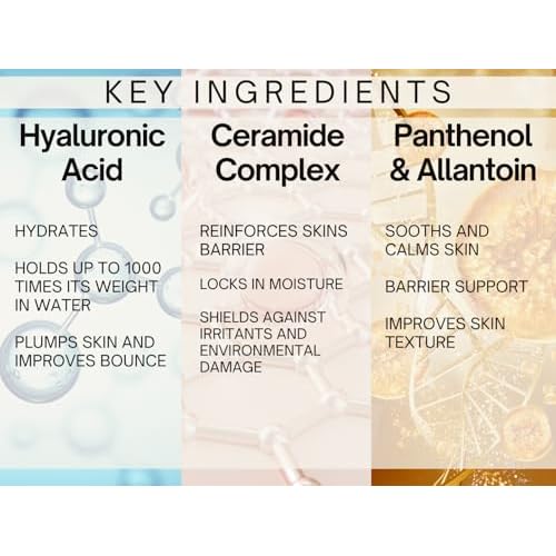 JENCO Skincare Hibiscus Hyaluronic Acid Serum, Ceramides Complex, Hydrating & Plumping, Fragrance-Free, Multi-Weight HA, Lightweight Formula For Face