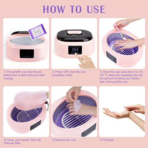 Paraffin Wax Machine for Hands & Feet with Large 3500mL Basin, Digital Temp Control