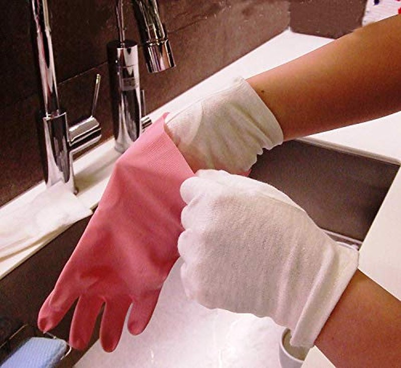 Cotton Gloves for Eczema Relief - Soft Breathable Moisturizing Liners