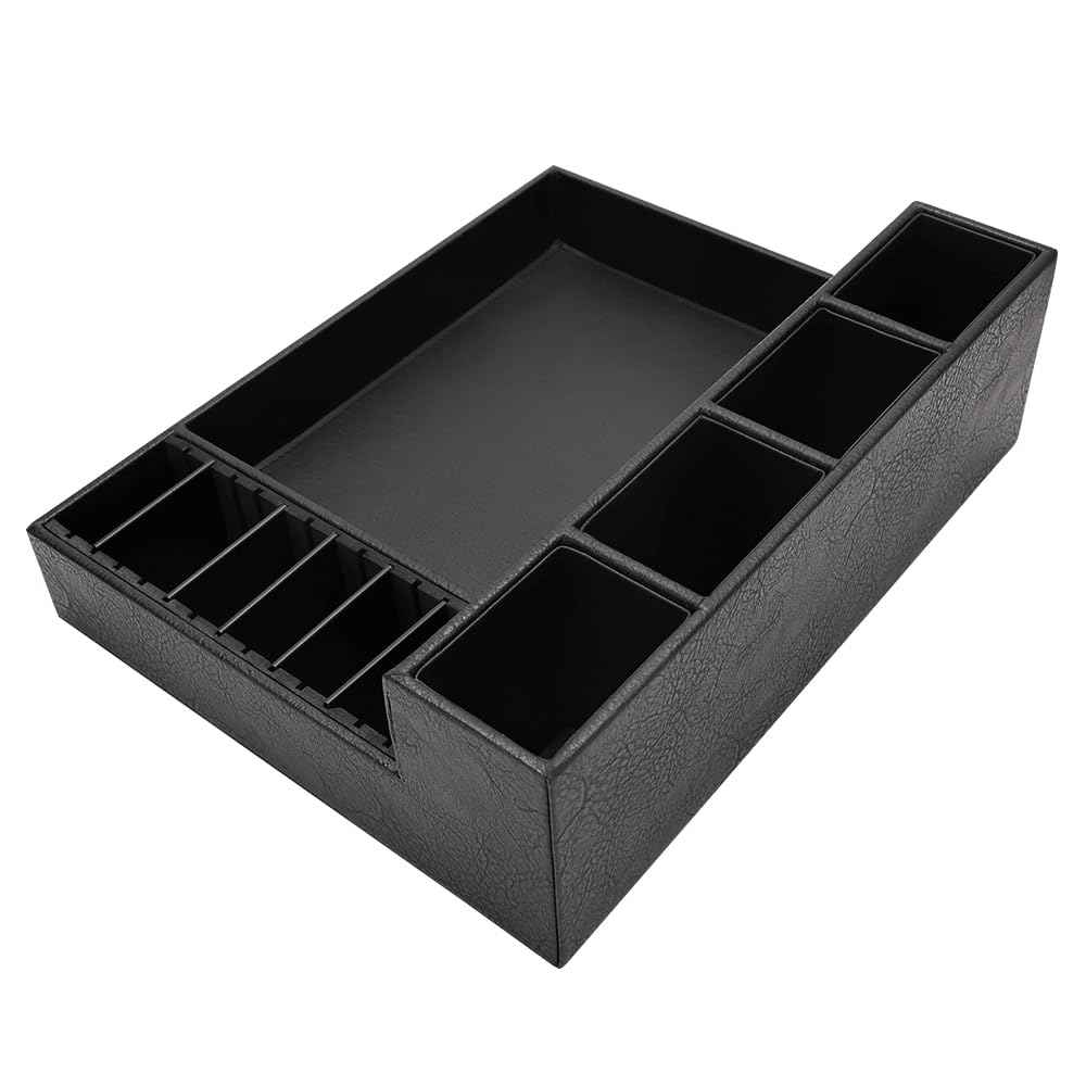 Barber Storage Box,Hairdressing Tool Holder, Multifunctional Detachable Large Storage Box, Shear Holder PU Leather Salon Scissors Holder, Hair Cutting Tools Storage Case for Barber Accessories(Large)