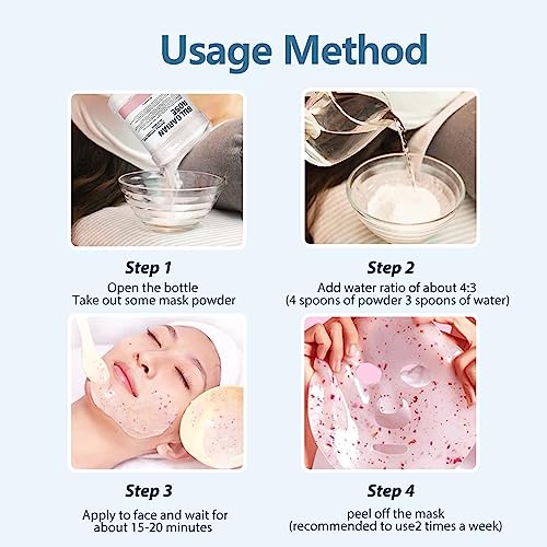 Jelly Mask Hydrating Deep Cleaning Detoxing Healing and Relaxing Premium Modeling Rubber For Facials Professional Set - 2 Treatments£¨Hyaluronic acid, lavender£©