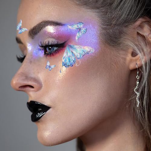 Glitter Fairy Temporary Tattoos - 20 Sheets with Face Gems