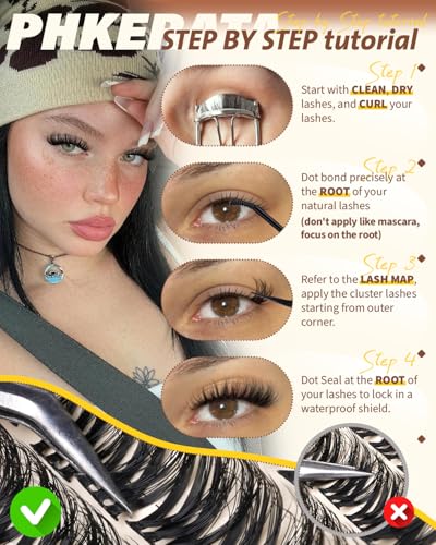 D Curl Fluffy Lash Clusters - Wispy Eyelash Extensions 10-16mm