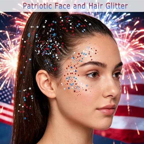 4th of July Glitter Stick - Red White Blue Body & Hair Gel