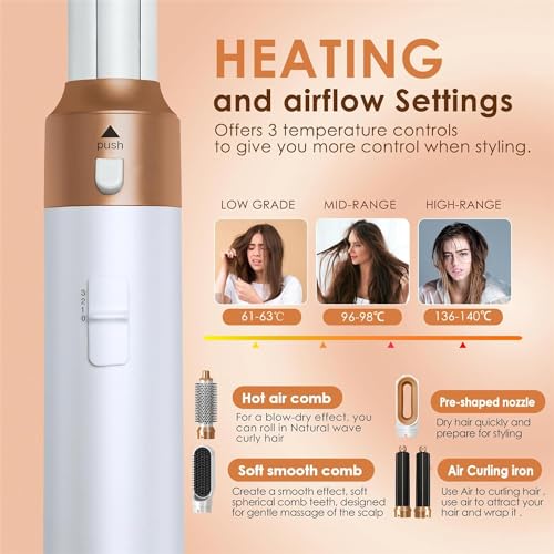 5-in-1 Hair Dryer Brush with Air Curler – Ionic Styling Tool