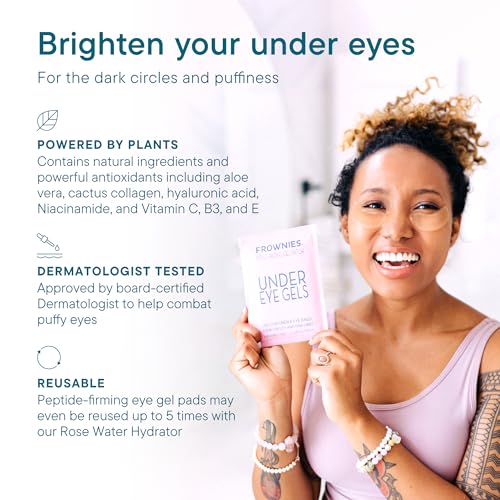 Frownies Cactus Collagen Under Eye Gels - Reusable Eye Patches (3 Sets)