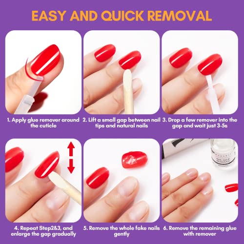 Makartt Nail Glue Remover for Acrylics, Press Ons - 50ML Debonder Without Acetone, Can't Remove Gel Polish