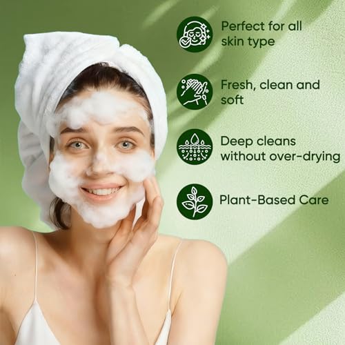 Tea Tree Oil Soap Bar - 3PCS Natural Cleansing Soap with Coconut Oil