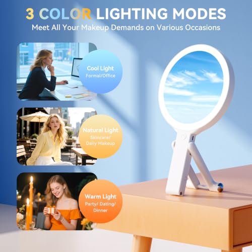 Auxmir 30X Magnifying Makeup Mirror with 56 LED Lights