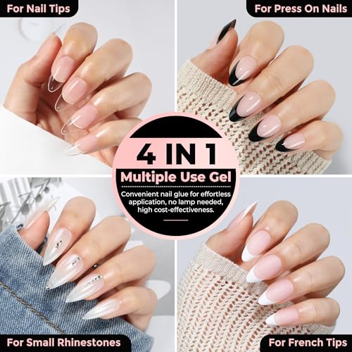 Luckyfairy Strong Nail Glue for Press On Nails, Quick Drying 10g (2-Pack)