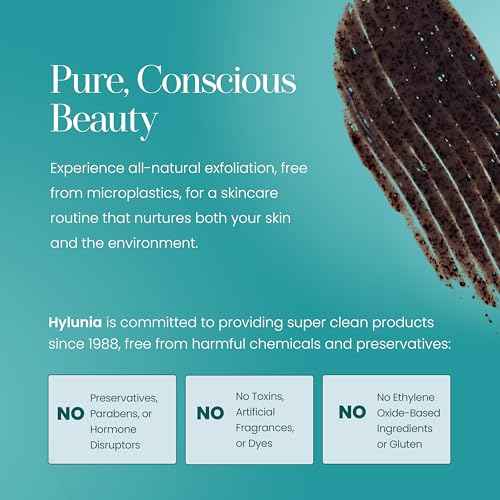 Hylunia Skincare Grape Seed Facial Scrub ? Gentle Exfoliating Face Scrub with Ground Grape Seed, Bentonite Clay, and Alpha Hydroxy Acid for smooth, glowing skin and refined pores, 5.1oz ?