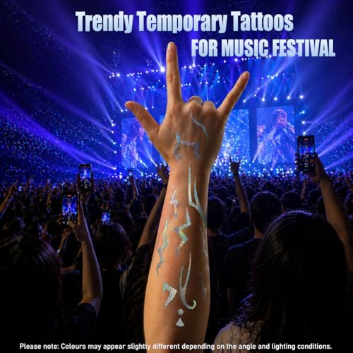 Holographic Demon Mark Temporary Tattoos – 100PC Korean Style