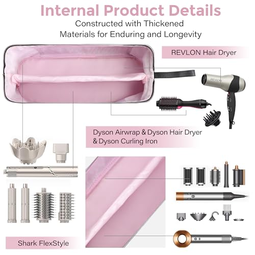 Hair Tools Travel Bag for Shark Flexstyle Dyson Airwrap, Portable Dyson Airwrap Case, Waterproof Travel Carrying Case for Shark Hair Air Wrap Revlon Dryer Curling Iron and Attachments