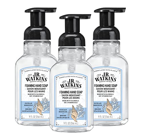 J.R. Watkins Foaming Hand Soap, Brise Marine, 9 fl oz, 3 Pack