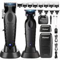 KEMEI Cordless Hair Clippers & Trimmer Set with Replacement Heads for Men