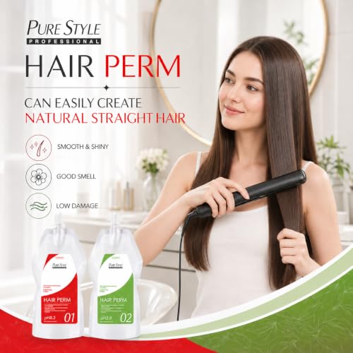 PureStyle Hair Perm Kit - Long-Lasting Japanese Straightening & Frizz Control