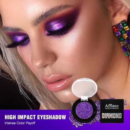 Purple Glitter Eyeshadow - Long Lasting Waterproof Shimmer