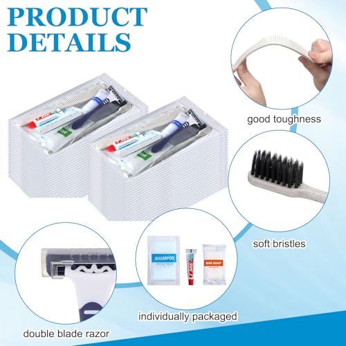 Suclain 48 Sets Hygiene Kits for Homeless in Bulk Homeless Basic Toiletry Kits Care Package Supplies Individually Packed for Men Women Travel Charity Hotel Business