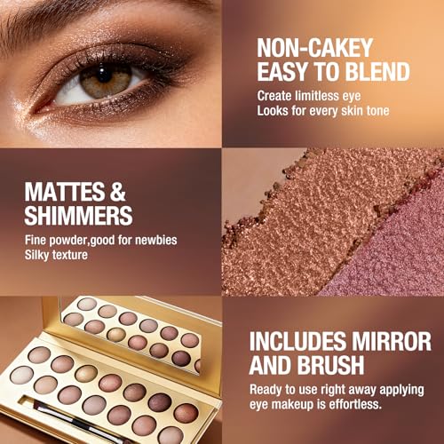 14-Color Purple Eyeshadow Palette - Matte & Shimmer Shades