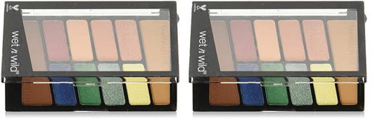 wet n wild Color Icon Eyeshadow Makeup Palette 10 Pan, Stop Playing Safe (Pack of 2)