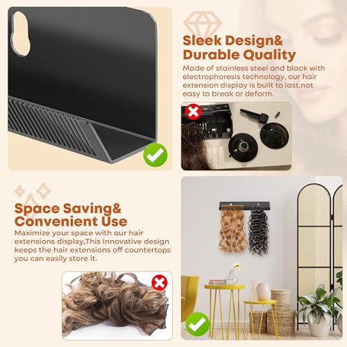 Hair Extension Holder with Suction Cups & Toothed Design